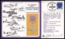JACK ROSE DFC & NEIL McDOUGALL DFC Signed Distinguished Flying Cross RAF Cover