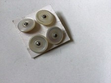 Set 4 Vintage White Mother of Pearl Waistcoat Buttons