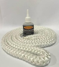 WOODBURNER STOVE DOOR ROPE SEAL (2M) AND GLUE KIT. CHOOSE WOOD BURNER MADE IN UK