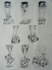 1944 Original Print WW2 LAST MAN UP - ARMY RECRUIT ASSAULT COURSE TRAINING