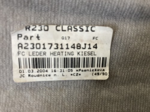 Mercedes r230 seat cover - sl,