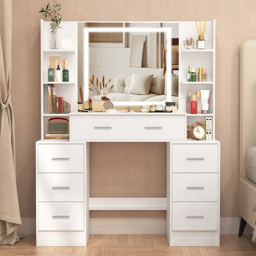 Large white dressing table - large,