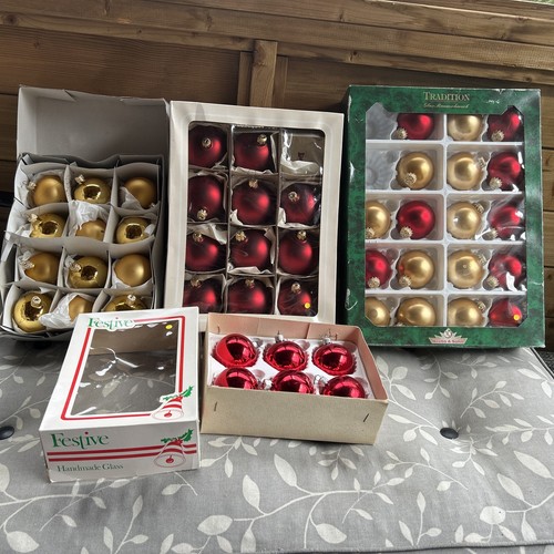 1980s glass christmas baubles - 1980s,