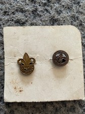 2 very old vintage Boy Scouts lapel badges pin badge B-P GUILD Boy Scouts