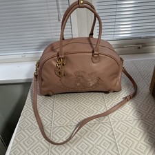 Juicy Couture Pink Twig Dog Logo Maxi Bowling Bag