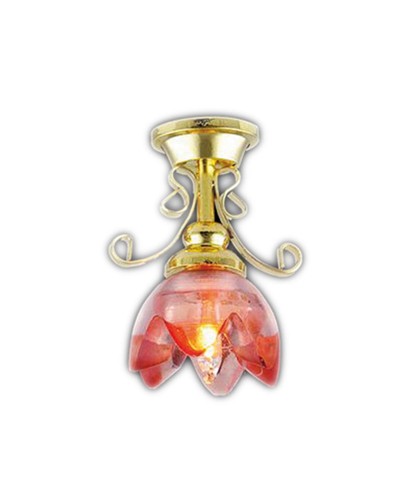 12v lily ceiling light - lily, red