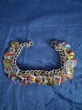 Travel shields vintage 42 x charm bracelet silver Europe UK