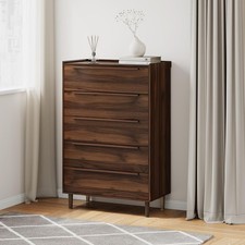 5-Drawer Walnut Chest of