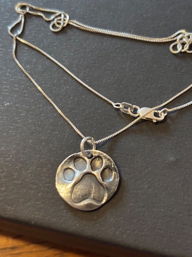 Handmade sterling silver dog - handmade,