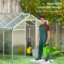 Aluminium greenhouse 8x6ft - greenhouse,