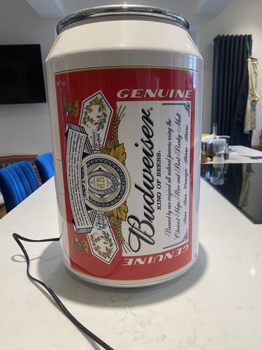Working budweiser beer can - beer,
