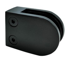 Black glass clamp flat back - -,