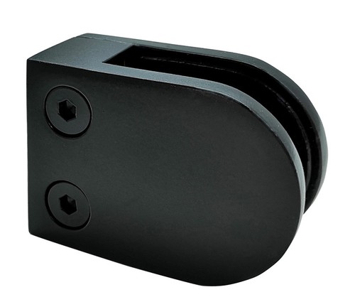 Black glass clamp - flat, back