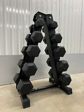 2.5-12.5kg Hex Dumbbell Set With Vertical Rack Stand - Free weights- 5 Pairs Set