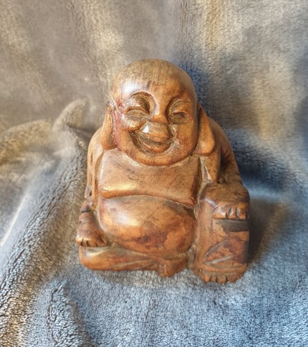 Hand carved wooden laughing - hand,
