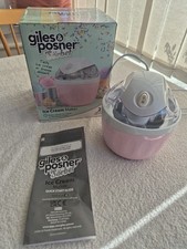 Giles &Posner Electric Ice Cream Maker Frozen Dessert Machine Sorbet Pastel Pink
