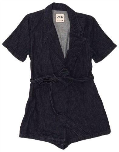 Zara womens denim playsuit - denim, uk