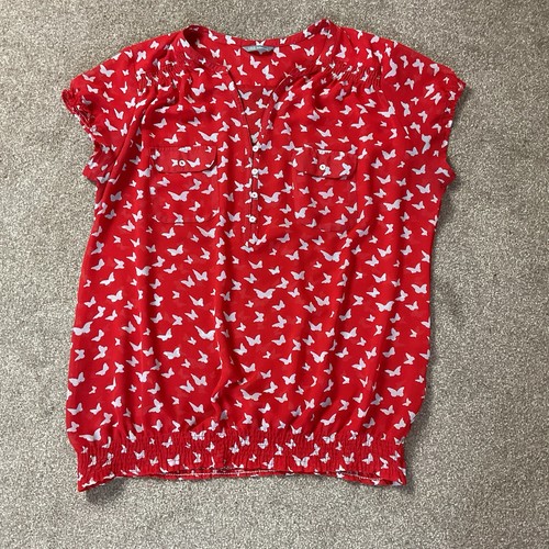 Red sheer butterfly - m,