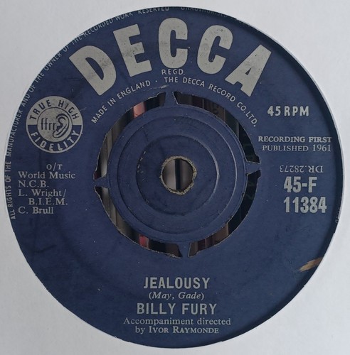 Billy fury jealousy - fury,