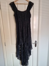 Bnwot Size 12 Medium Black Lacey Fishtail Dress