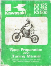 KAWASAKI KX125 KX250 KX500 ORIG. 1985 FACTORY RACE PREPARATION & TUNING MANUAL