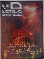 Rave Flyer-World Dance Lydd Airport-1995-Size A6 fold out-VGC