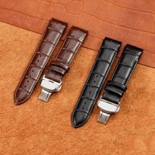Curved End Leather Watch