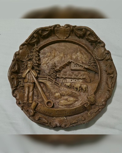 Vintage swiss hand carved wood - vintage,