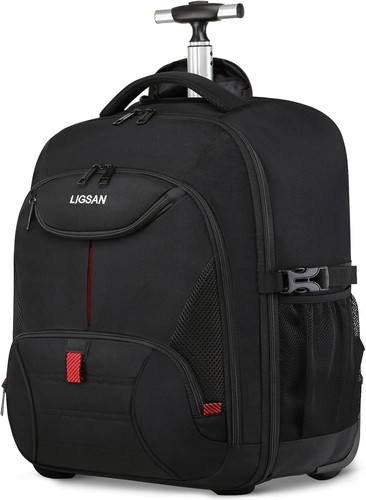 Elegant black travel backpack - black,