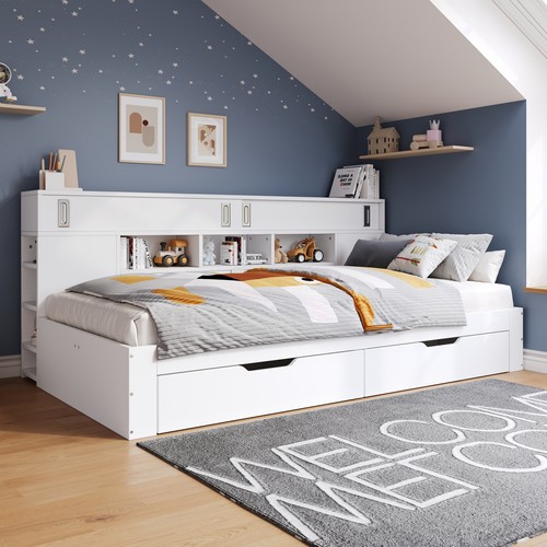 White multifunctional sofa bed - multifunctional,