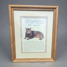 All I Need To Know About Life I Learned From My Cat Framed Wall Art 23 X 28 Cm