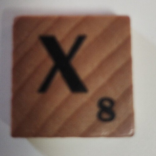 Dark wooden scrabble tiles - tiles,