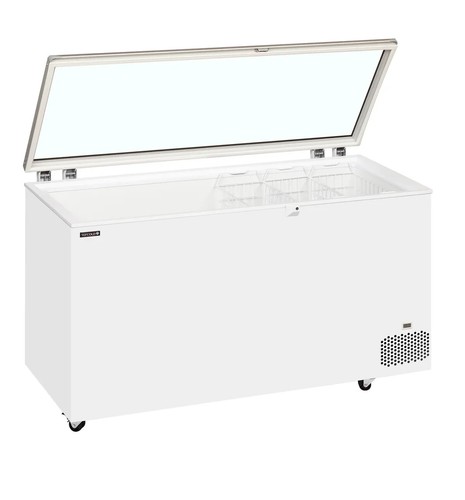Hinged glass lift - up, lid