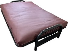 Burgundy Leather Vinyl Full Size Futon Cover, Mattress Slipcovers, Protector