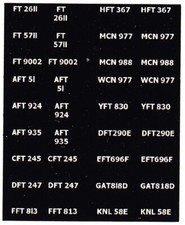 Model bus transfers 76th - transfers, 1/76th