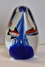 Vintage Glass Paperweight With