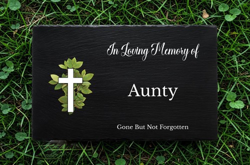 Slate memorial grave marker - slate,