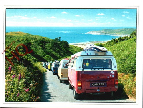 Picture postcard camper - postcard>, vw