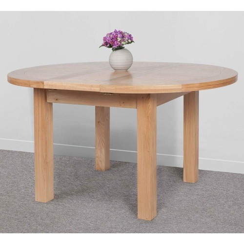Solid oak round extending - round,