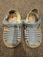 Boys Next Grey Leather Sandals Size 8 Worn Once