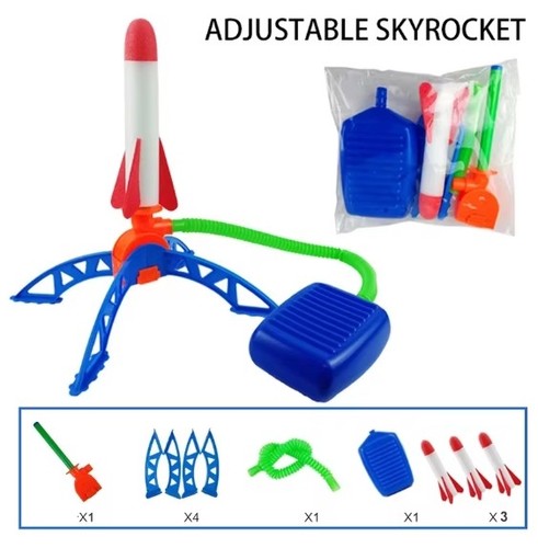 Kids outdoor rocket foot pump - rocket,