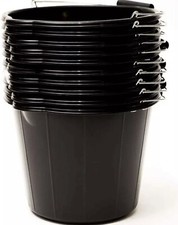 Black Plastic Builders Bucket