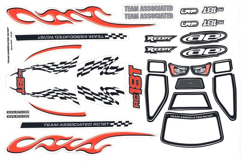 Team associated rc18t sticker - team,