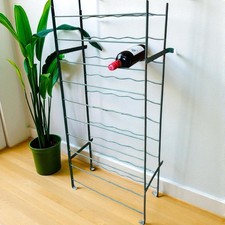 Vintage French Rigidex Wine Rack – 50 Bottle Metal Storage, Rustic Cellar Style