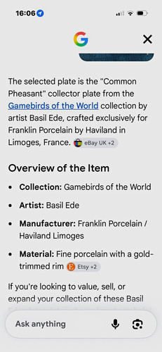 Franklin porcelain gamebirds - franklin,