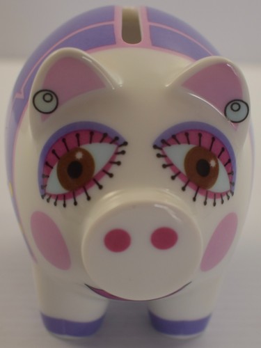 Mini porcelain art piggy bank - mini,