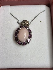 tJC pink opal pendant necklace