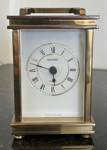 Metamec brass carriage clock - metamec,
