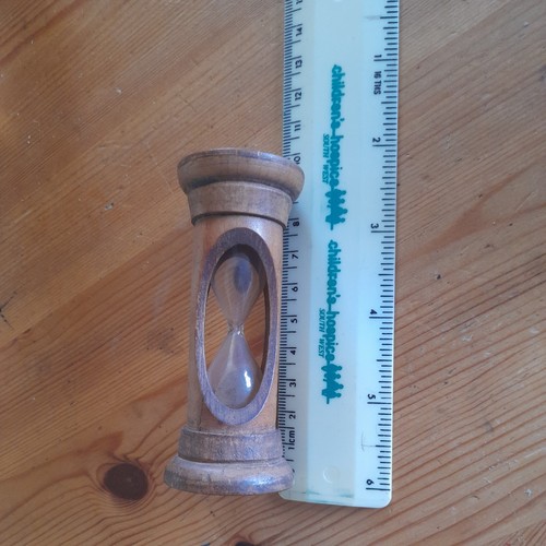Vintage wooden hourglass sand - wooden,