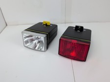 Retro Vintage 1990s Duracell Front + Rear Bike Lights + 1 Clamp .Great Condition